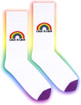 Regenboog love sokken - pride socks - lhbtqia+ sokken - maat 36 tot 41