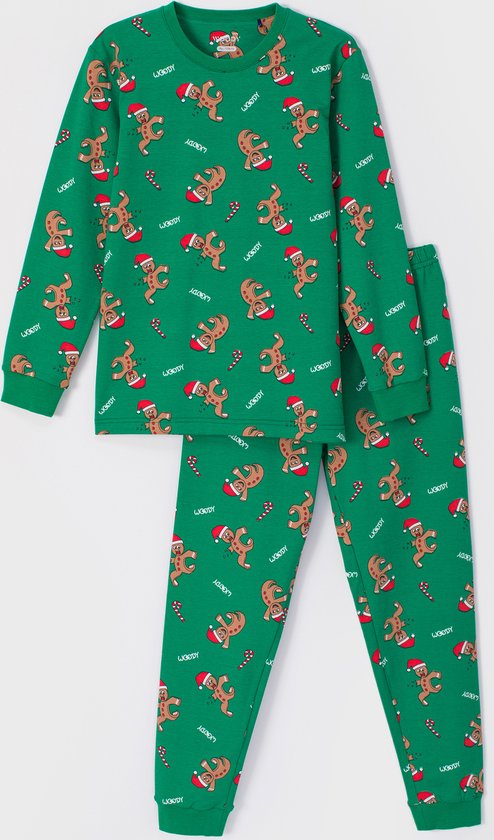 Woody pyjama - groen kerst - 232-18-CPA-Z/971
