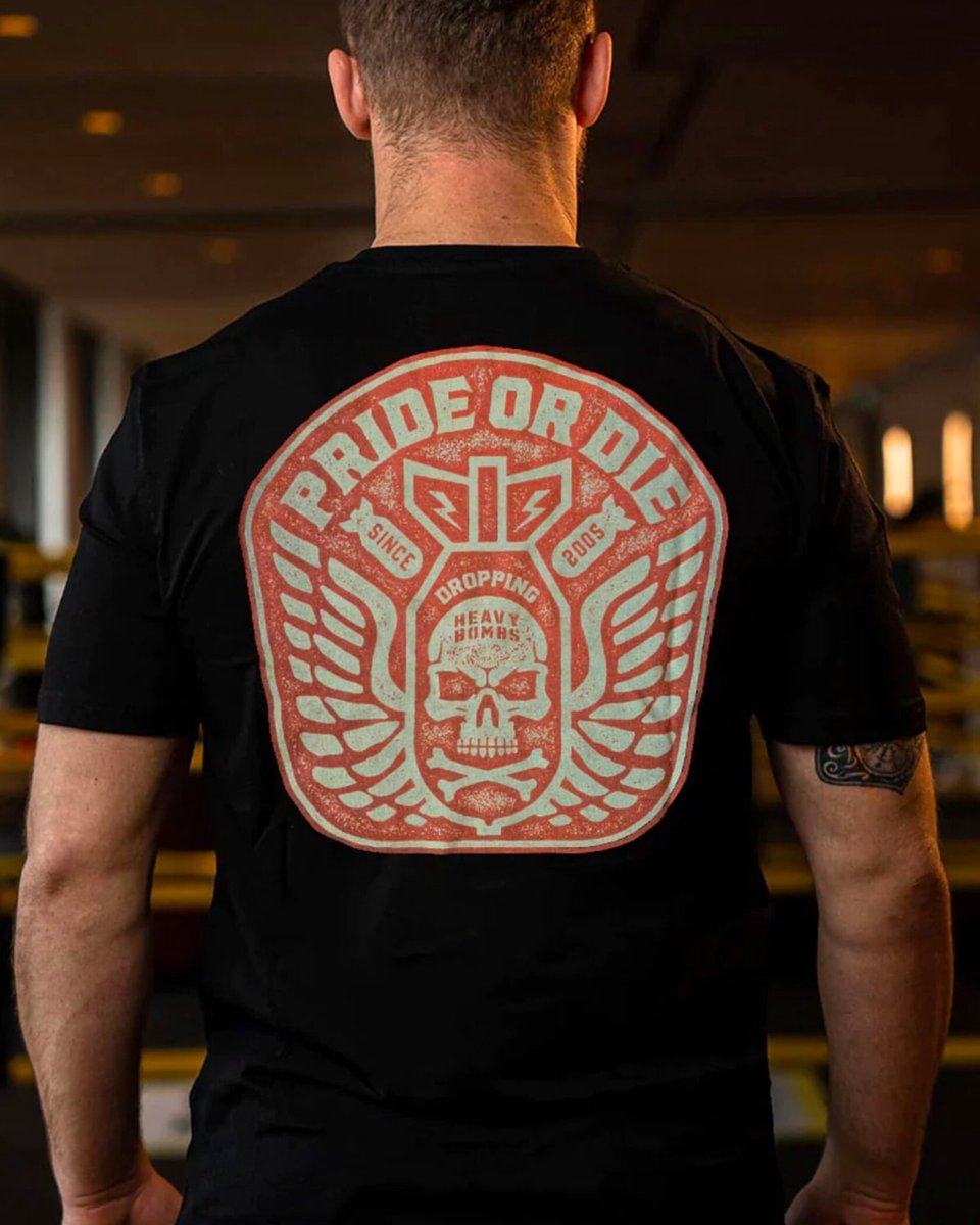 PRiDE oR DiE T-Shirt "DROPPING BOMBS" Katoen Zwart - XXL