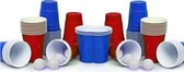 Beerpong - 96 stuk(s) Blue cups & Red cups Inc. 6 ballen - Beerpong Drankspel - Plastic bekers