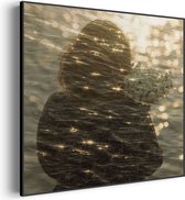 Akoestisch Schilderij De Verlichting Vierkant Basic M (65 X 65 CM) - Akoestisch paneel - Akoestische Panelen - Akoestische wanddecoratie - Akoestisch wandpaneel