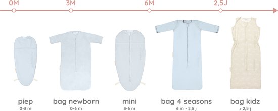 Puckababy Piep Inbakerslaapzakje baby (0-3m) - Sky - Teddy TOG 2.0 - Winterslaapzak van Puckababy — afbeelding 5