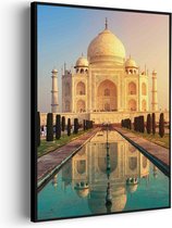 Akoestisch Schilderij De Tajmahal Rechthoek Verticaal Pro XXL (107 X 150 CM) - Akoestisch paneel - Akoestische Panelen - Akoestische wanddecoratie - Akoestisch wandpaneel