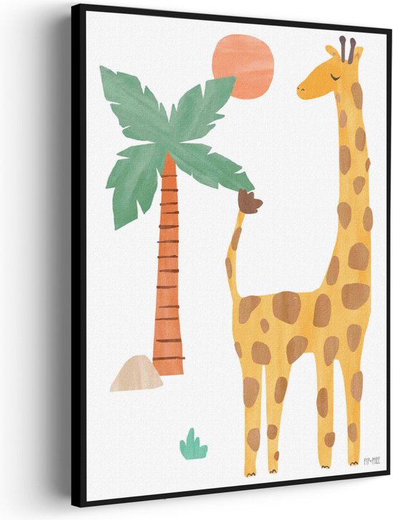 Akoestisch Schilderij Giraffe in het bos Rechthoek Verticaal Pro M (60 X 85 CM) - Akoestisch paneel - Akoestische Panelen - Akoestische wanddecoratie - Akoestisch wandpaneel