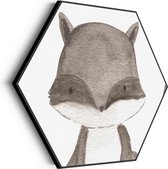 Akoestisch Schilderij De Schuwe Vos Hexagon Basic M (60 X 52 CM) - Akoestisch paneel - Akoestische Panelen - Akoestische wanddecoratie - Akoestisch wandpaneel