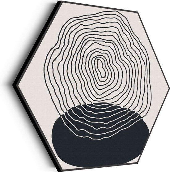 Akoestisch Schilderij De Innerlijke Rust 03 Hexagon Basic M (60 X 52 CM) - Akoestisch paneel - Akoestische Panelen - Akoestische wanddecoratie - Akoestisch wandpaneelKatoen M (60 X 52 CM)