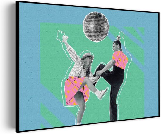 Tableau Acoustique The Dancing Disco Rectangle Horizontal Basic M (85 X 60 CM) - Panneau acoustique - Panneaux acoustiques - Décoration murale acoustique - Panneau mural acoustique