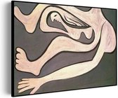 Akoestisch Schilderij Picasso Vrouwlijke acrobaat 1930 Rechthoek Horizontaal Basic XXL (150 x 107 CM) - Akoestisch paneel - Akoestische Panelen - Akoestische wanddecoratie - Akoestisch wandpaneel