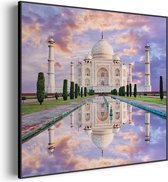 Akoestisch Schilderij De Tajmahal 2 Vierkant Pro XL (100X100) - Akoestisch paneel - Akoestische Panelen - Akoestische wanddecoratie - Akoestisch wandpaneel