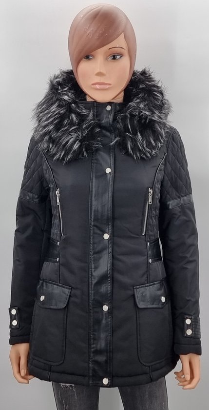 Wulux - Veste Femme - Veste d'hiver Femme - Coupe Slim - Zwart - Taille S