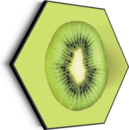 Akoestisch Schilderij Kiwi Hexagon Basic XL (140 X 121 CM) - Akoestisch paneel - Akoestische Panelen - Akoestische wanddecoratie - Akoestisch wandpaneel