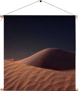 Textielposter De woestijn Vierkant XL (60 X 60 CM) - Wandkleed - Wanddoek - Wanddecoratie