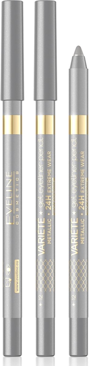 Eveline Cosmetics Variete waterproof gel oogpotlood 12 Zilver