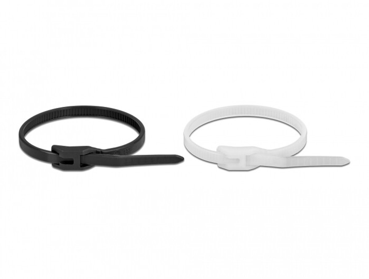 Delock Cable tie with flat head L 205 x W 2.5 mm 100 pieces