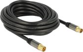 Antennekabel IEC-plug> IEC Jack RG-6/U 5 M zwart