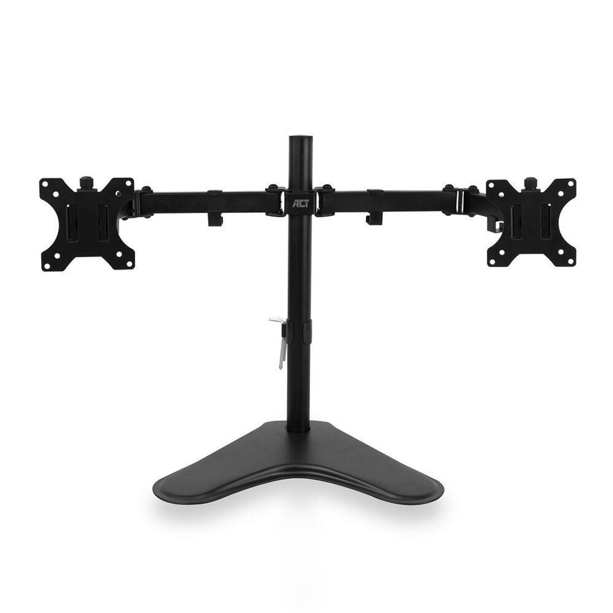 Tafelstandaard voor twee schermen tot 32 inch en 8kg met V-Voet Zwart