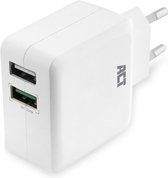 Chargeur USB ACT - 30W - Chargeur USB 2 ports - Chargeur rapide USB Quick Charge 3.0 - AC2125