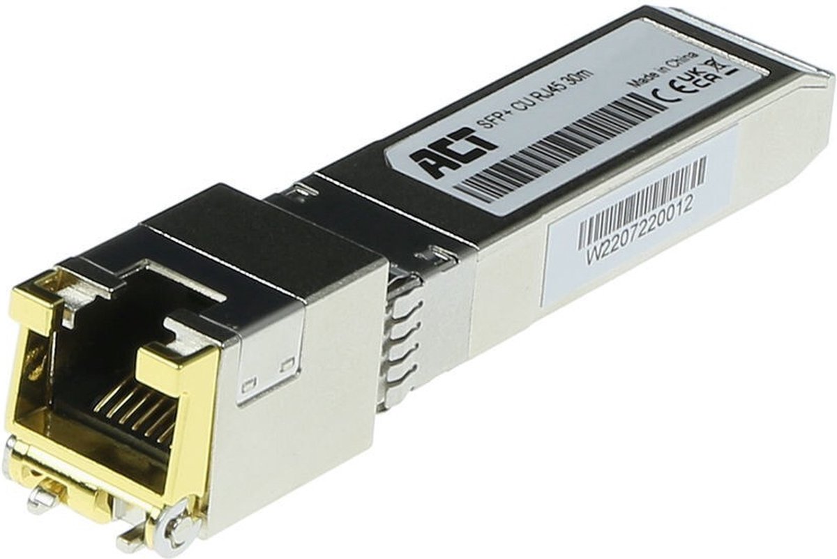 ACT TR0026 SFP+ 10Gbase koper RJ45 coded for HP Aruba (813874-B21)
