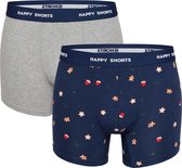 Happy Shorts 2-Pack Kerst Boxershorts Heren Koekjes - Maat M