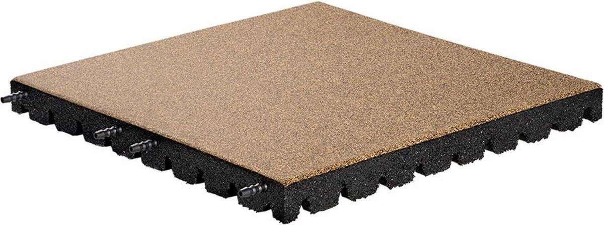 Granuflex Rubber tegel met pen- en gat verbinding EPDM - Beige - 50x50 cm – 45mm