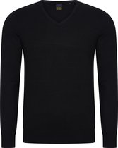 Mario Russo V-Hals Pullover - Trui Heren - Sweater Heren - Zwart - XL