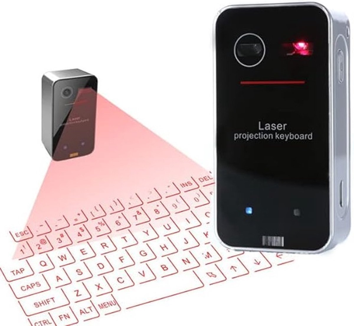 Draadloos Laser Toetsenbord | Wireless Keyboard | Geschikt voor Windows/Android/iOS