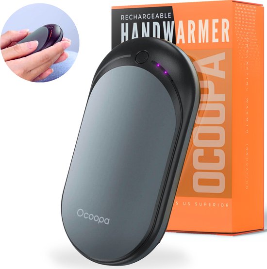 Elektrische Handwarmer Herbruikbaar - 6 Uur Warmte 45-60°C - 2in1 met Powerbank - Oplaadbare Handwarmers