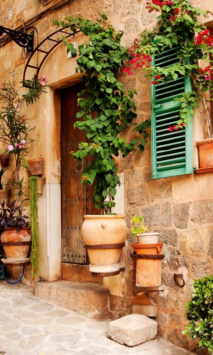 Fotobehang - Street Garden 150x250cm - Vliesbehang