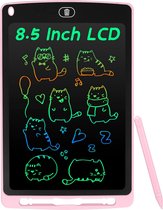 LCD-schrijfbord, 20 cm LCD Schrijven Teken Tablet kleurrijk scherm LCD-schrijftablet voor kinderen en volwassenen, uitwisbaar digitaal tekenbord Draagbare Elektronisch schrijfplank, Roze