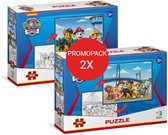 Paw Patrol Value Pack - 2 Puzzles 3+ - 30 pièces - Paw Patrol Jouets avec Chase - Marshall - Skye -Rubble - Everest - Puzzle 3 ans