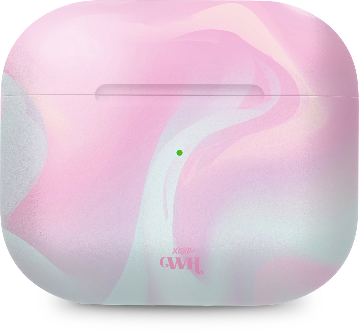 Airpods case Marble Sugar Rush - Airpods hoesje geschikt voor Airpods Pro 1/2 - Marmer - Roze - Airpods hoes - Airpods Pro 1/2 hoesje - Koptelefoon case - Hoesje