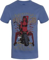 King Kerosin T-Shirt Devil Girl 666 Blue-XL