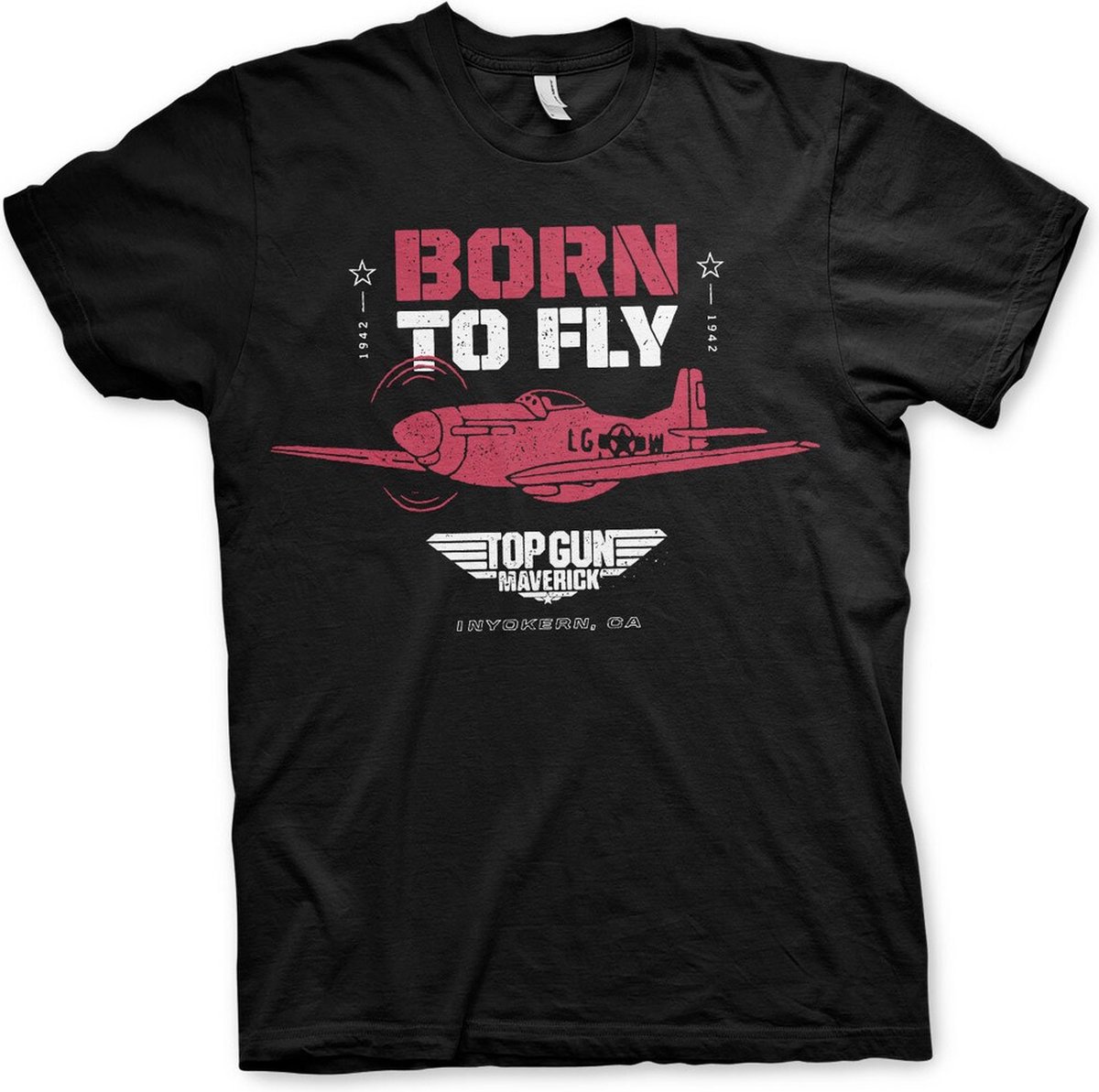 Top Gun Born To Fly T-Shirt Black-L