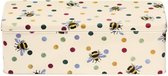 Emma Bridgewater - Bewaarblik Polka Bees- Stippen - Blik - Rechthoek - 24,5 x 10,5 x 8 cm