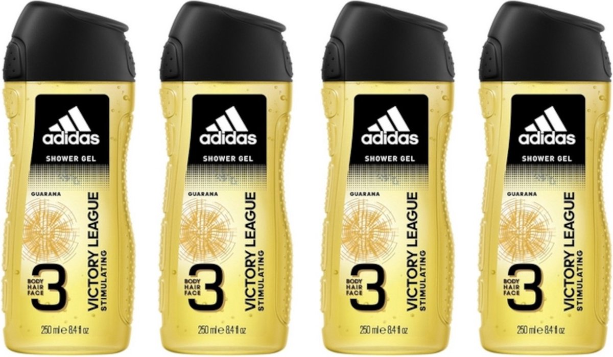 Goedkoopste Adidas Douche & Shampoo Men - Victory League - 4 x 250 ml