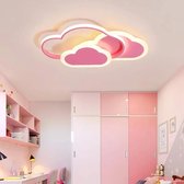 LuxiLamps - Wolken Harten Plafondlamp - Met Afstandsbediening - Roze - Dimbaar - Woonkamerlamp - Moderne lamp - Plafonnière