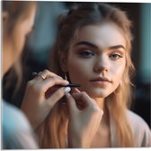 Acrylglas - Vrouwen - Makeup - Sierraden - 50x50 cm Foto op Acrylglas (Wanddecoratie op Acrylaat)