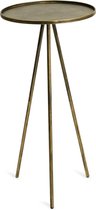 Lifa Living Moderne Bijzettafel - Bronzen Bijzettafel - Hoog - Metaal - Ronde Bijzettafel voor Woonkamer, Slaapkamer, Kantoor - 39 x 39 x 80,5 cm