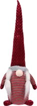 Een bordeauxrode kabouter, een staande kerstdwerg, 75 cm
