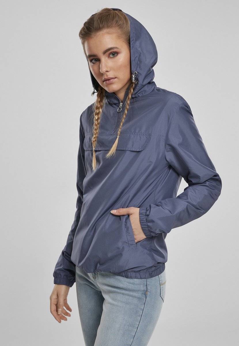 Urban Classics Damen Pullover Ladies Basic Pull Over Jacket Vintageblue-XXL Blauw