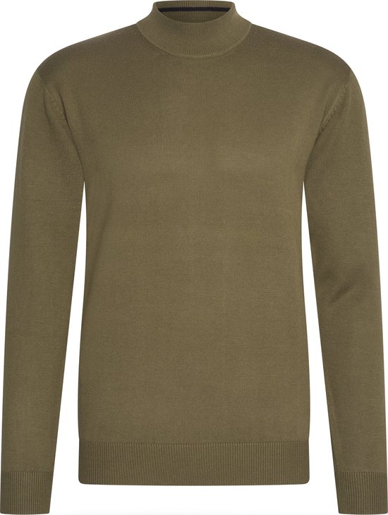 Cappuccino Italia - Heren Sweaters turtle neck trui - Groen - Maat S