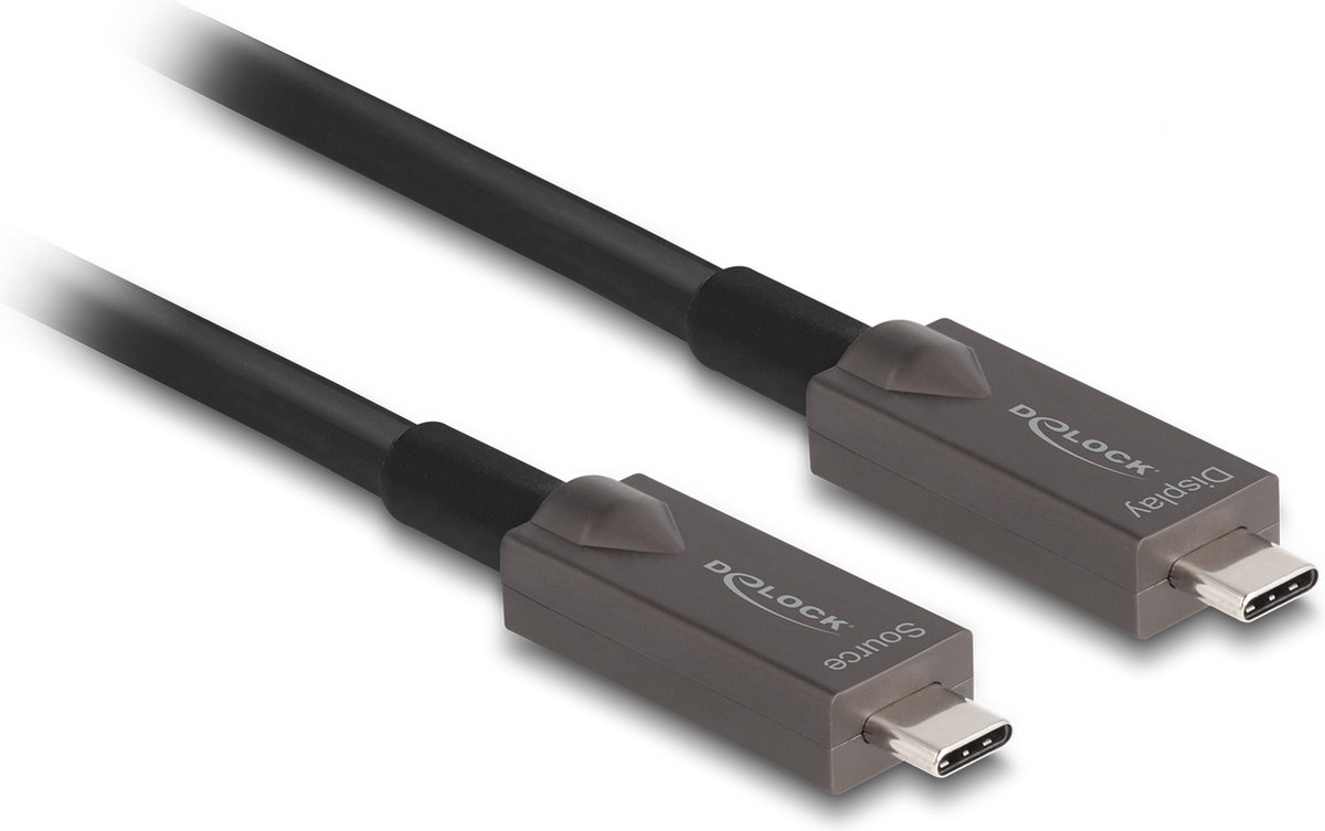 DeLOCK 84179 USB-kabel USB 3.2 Gen 2 (3.1 Gen 2) 15 m USB C Zwart
