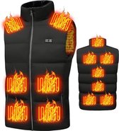 Verwarmde Bodywarmer - Heated Vest - Elektrische Bodywarmer - Wasbaar - Oplaadbaar - Heren - Maat XL - Zwart
