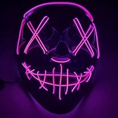 LED Masker voor Volwassenen | Carnaval | Enge Maskers | ROZE | Purge