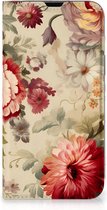 Smart Cover Geschikt voor iPhone 13 Bloemen