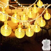 Bol.com Homèlle lichtsnoer - 20 LED - 3 meter verlicht - Warm-wit - ø2cm - Tuinverlichting - Kerstverlichting buiten & binnen - ... aanbieding