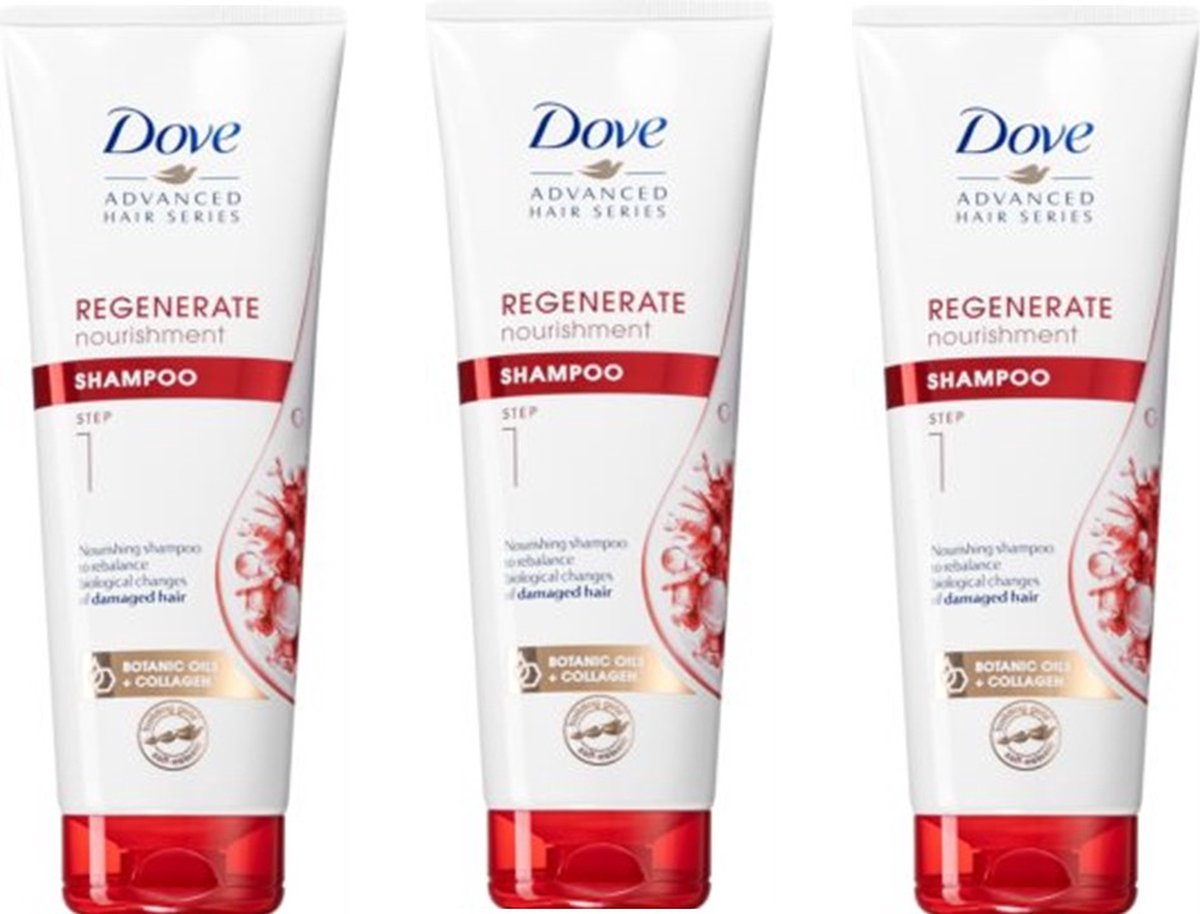Dove Shampoo - Advanced Regenerate Nourishment - 3 x 250 ml