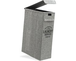 50L Smalle Wasmand met Deksel - 20x40x60 Nis Wasbox - Wasverzamelaar - Opvouwbare Badkamer Mand