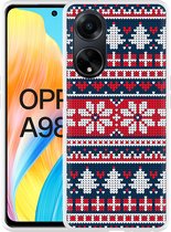 Cazy Hoesje geschikt voor Oppo A98 5G Gebreide Kersttrui II