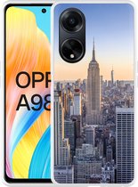 Cazy Hoesje geschikt voor Oppo A98 5G Skyline NY